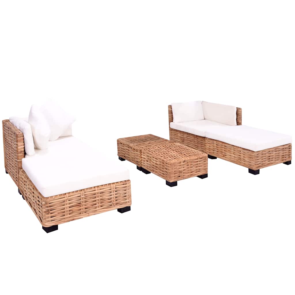 foto del prodotto set divano 16 pz in rattan naturale cod mxl 34630