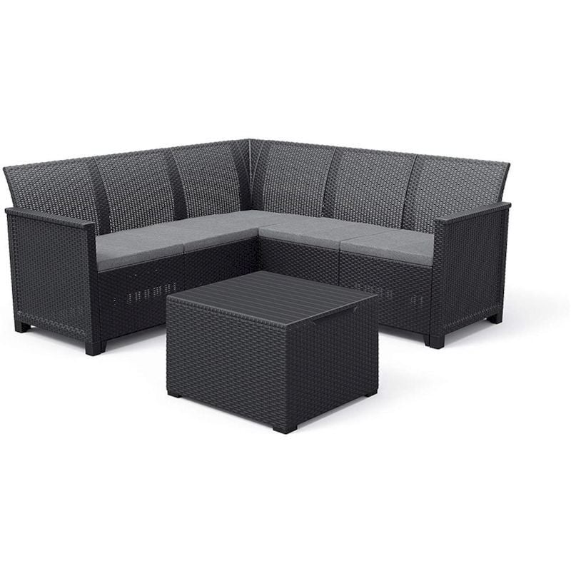 foto del prodotto set divano angolare emma 172x172xh74cm grafite
