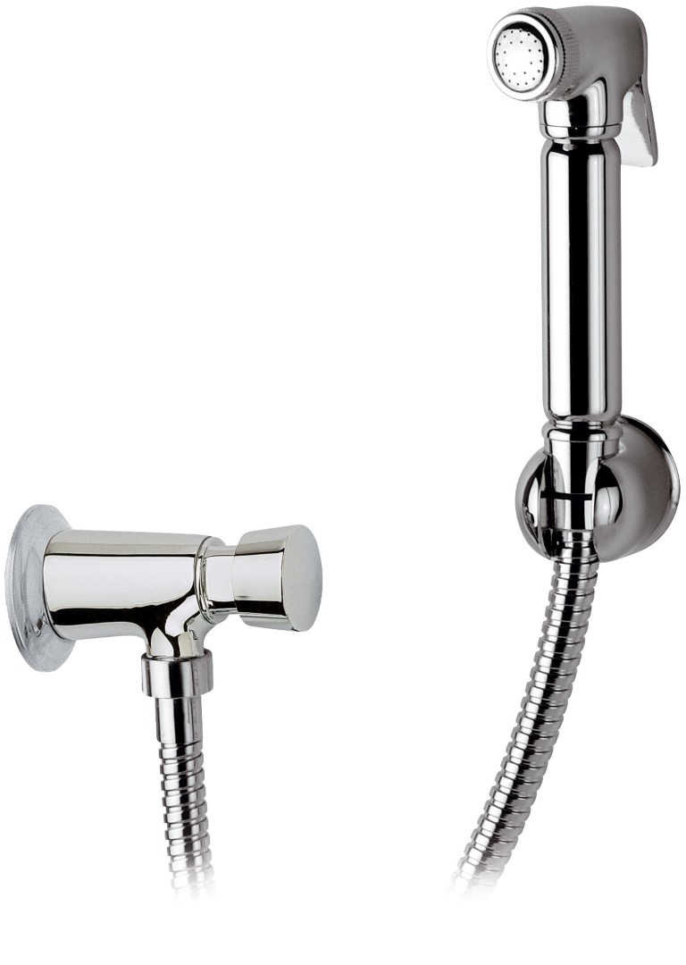 foto del prodotto set doccetta bidet con doccia a pulsante, flessibile e rubinetto temporizzato