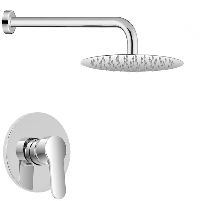 foto del prodotto set doccia a incasso con braccio 35 cm e soffione tondo 20 cm zoe