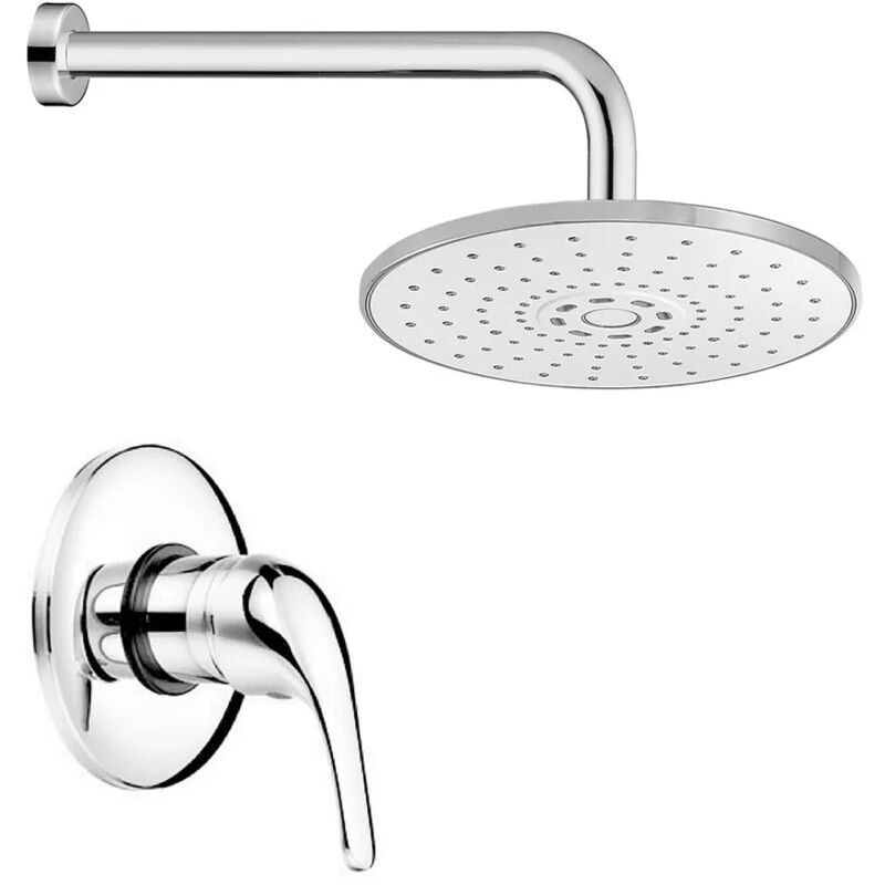 foto del prodotto set doccia a incasso in ottone cromato con braccio e soffione in abs fast
