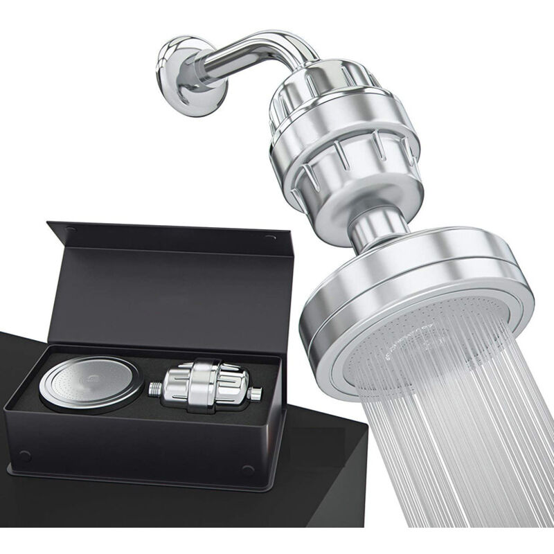 foto del prodotto set doccia con filtro, booster doccia rimovibile, purificatore da bagno, filtro per l acqua, confezione regalo
