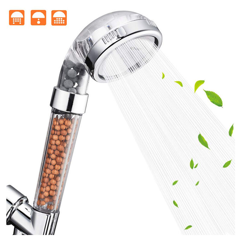 foto del prodotto set doccia con filtro booster, soffione doccia staccabile, filtro portatile monofunzione