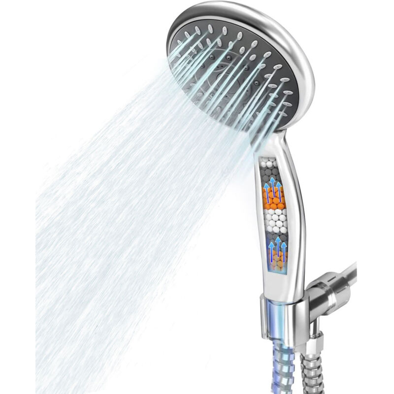 foto del prodotto set doccia con filtro di bellezza, doccetta nascosta, shower boom