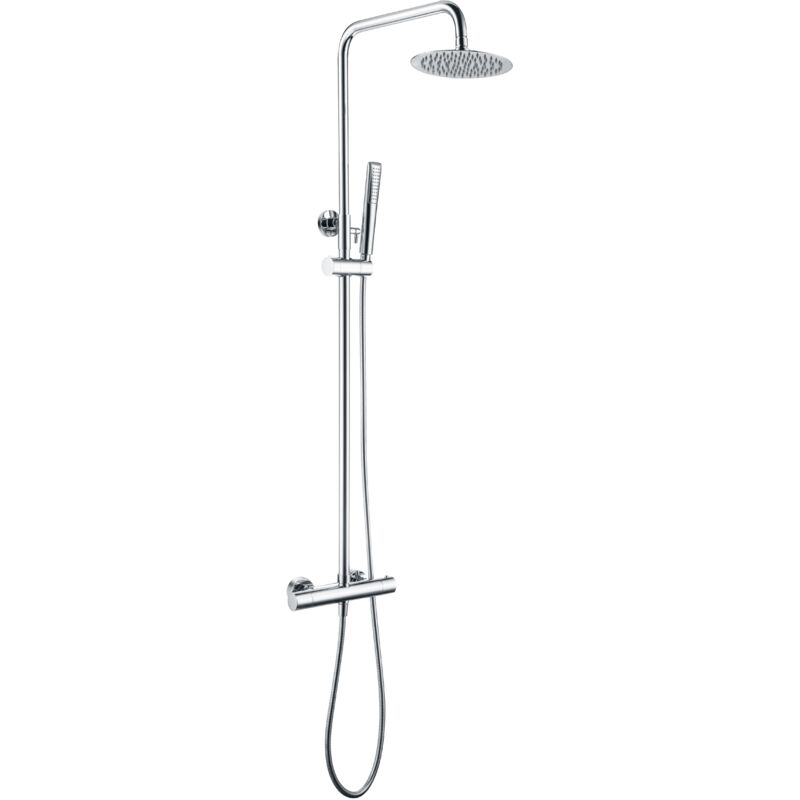 foto del prodotto set doccia con termostato modello napoli colore grigio finitura in cromo imex
