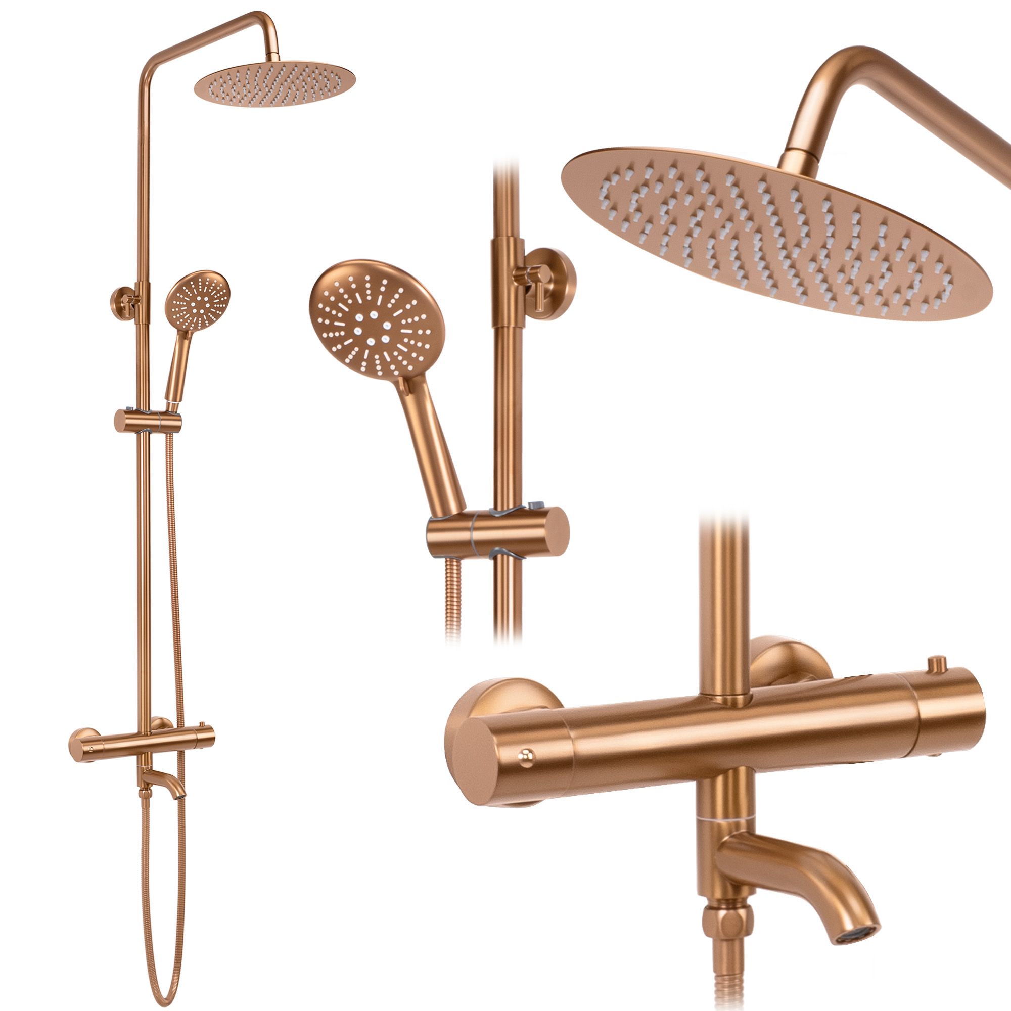 foto del prodotto set doccia con termostato rea lungo copper brush