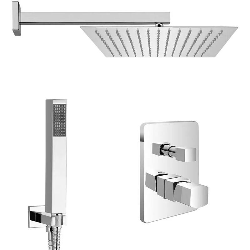 foto del prodotto set doccia da incasso con soffione 30 cm e kit doccia completo lotus
