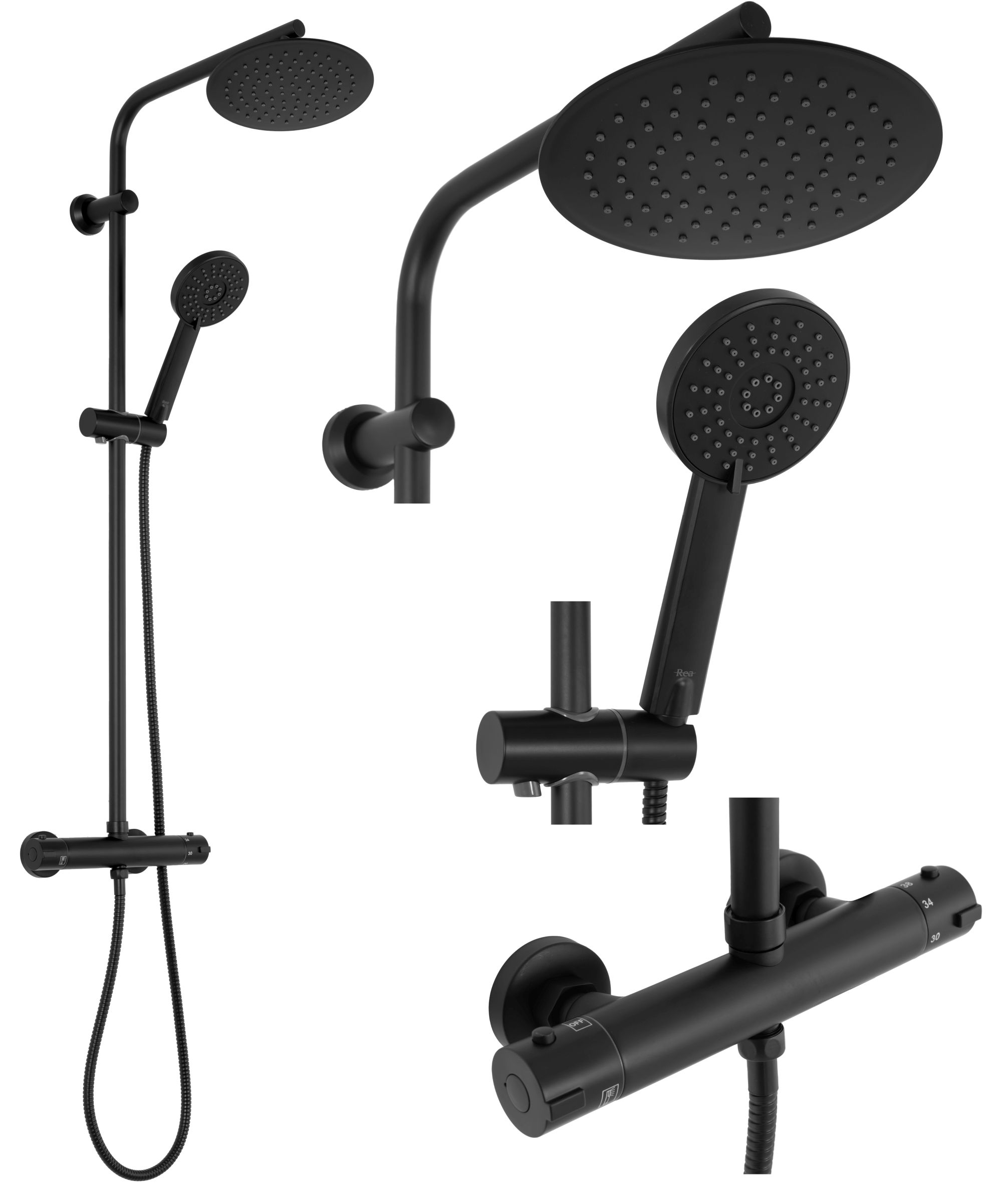 foto del prodotto set doccia da incasso rea bliss black