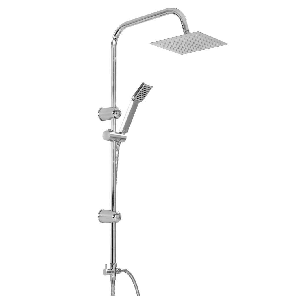 foto del prodotto set doccia doppio soffione con doccetta soffione doccia quadrato orientabile bagno di casa interno 95 cm 02 0003785