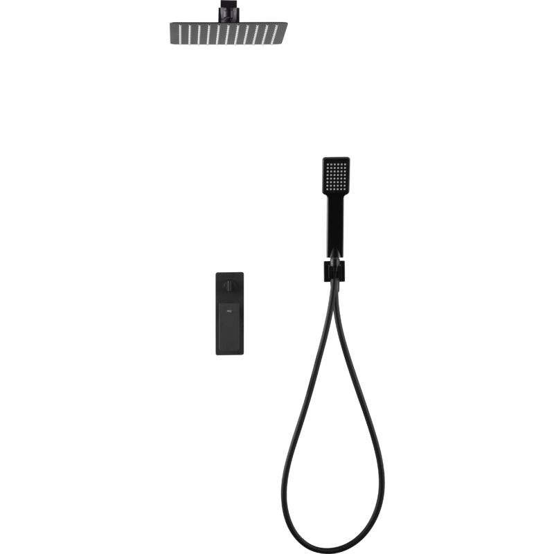 foto del prodotto set doccia incassato con monocomando modello fiyi colore nero imex