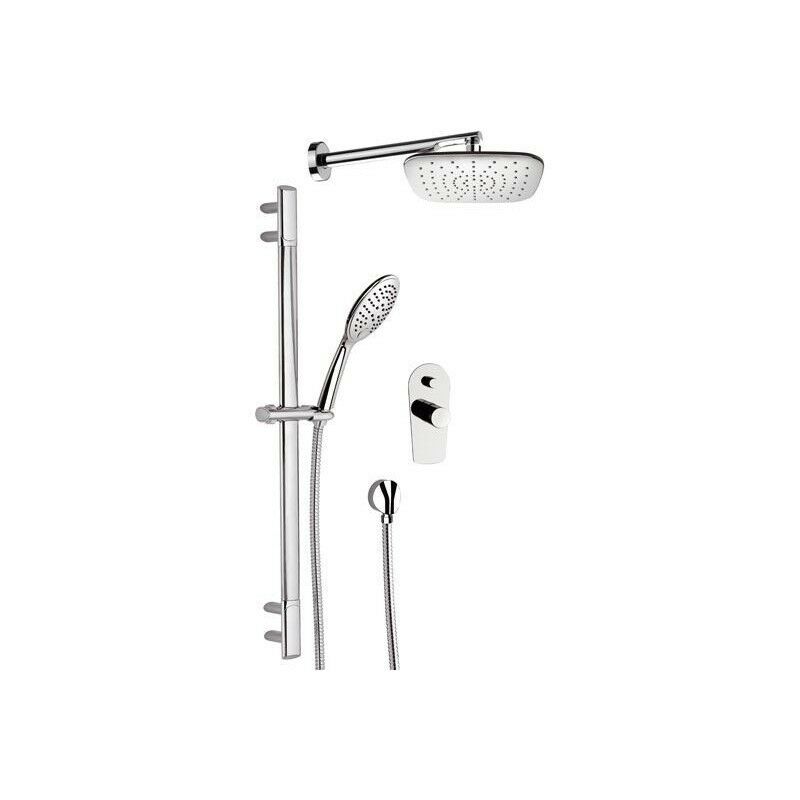 foto del prodotto set doccia minimale e ovale con kit serie fusion