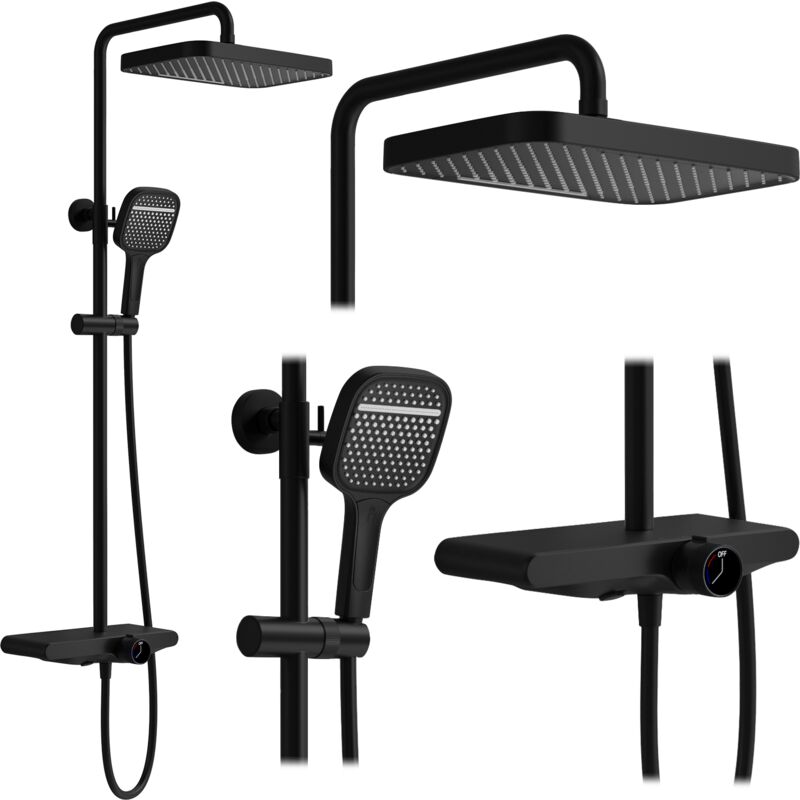 foto del prodotto set doccia rea bari black