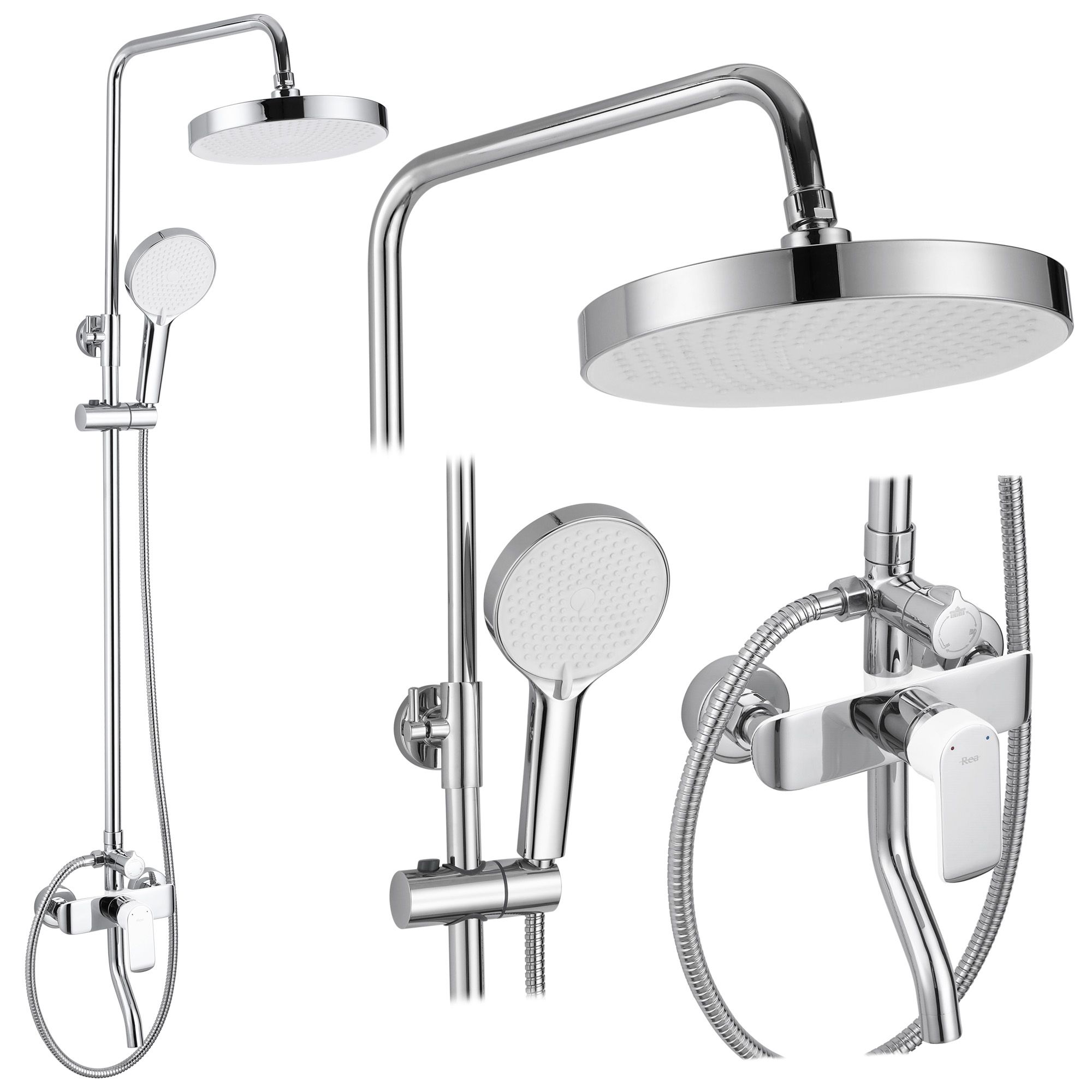 foto del prodotto set doccia rea bloom white chrome