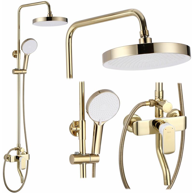 foto del prodotto set doccia rea bloom white gold