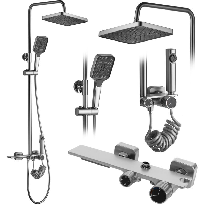 foto del prodotto set doccia rea helix nickel brush inox