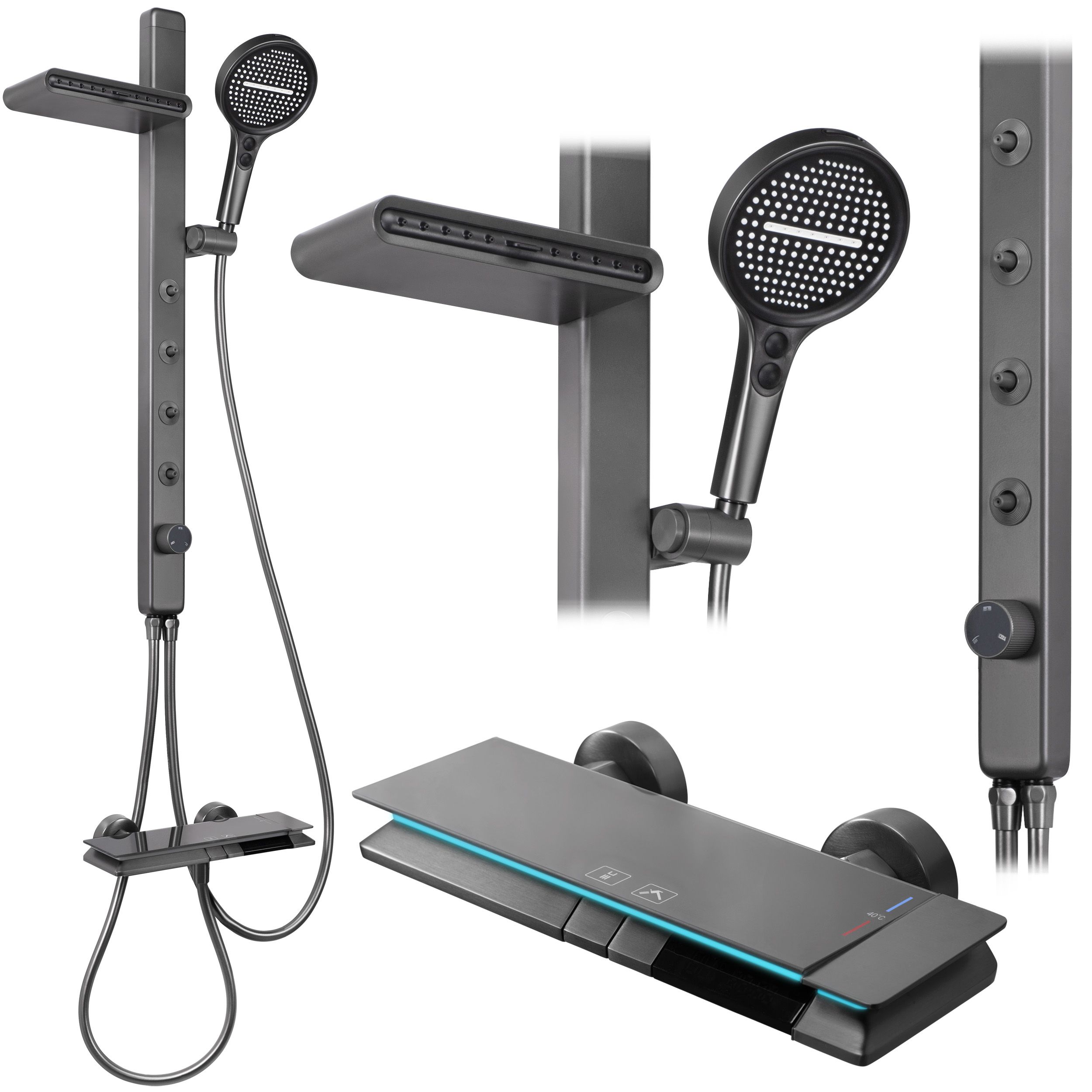 foto del prodotto set doccia rea karl titanium