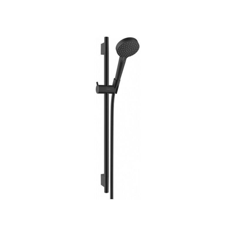 foto del prodotto set doccia vernis blend con miscelatore vasca e doccia doccetta a 2 getti barra da 65 cm, nero opaco 71440670 vernis hansgrohe