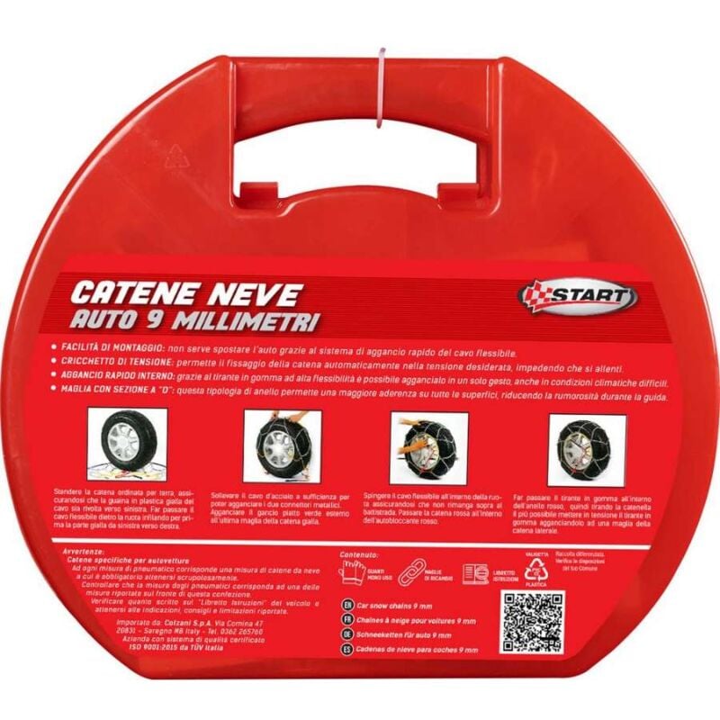 foto del prodotto set due pezzi catene da neve spessore 9mm gruppo 100