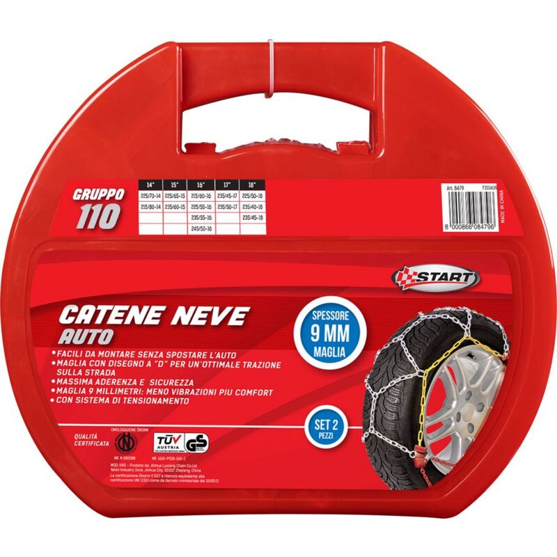 foto del prodotto set due pezzi catene da neve spessore 9mm gruppo 110