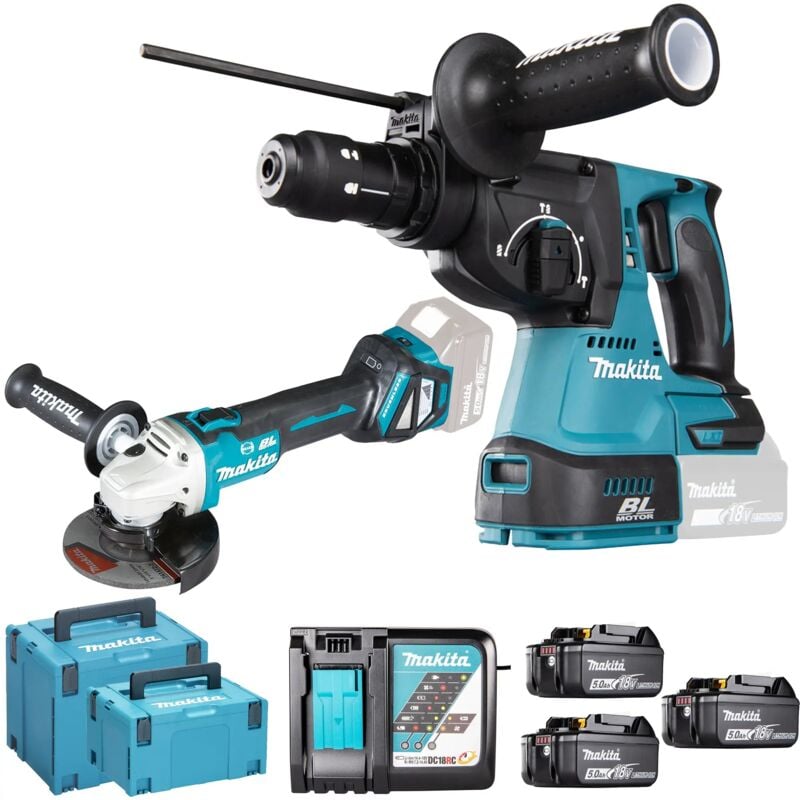 foto del prodotto set elettroutensili makita dlx2256tj1 18v 5ah