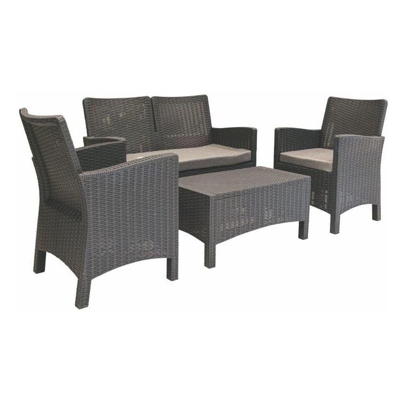 foto del prodotto set este rattan 4 pezzi grigio