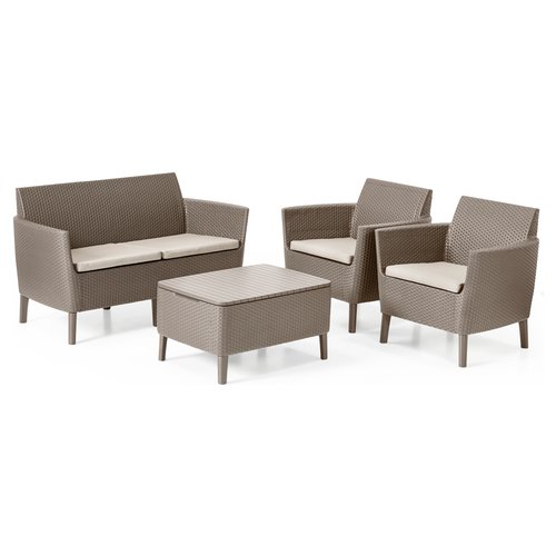 foto del prodotto set esterno allibert k253221k587kk salemo lounge cappuccino