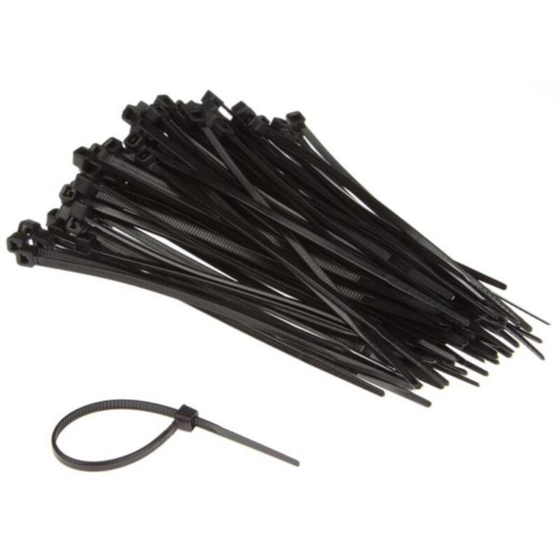 foto del prodotto set fascette in nylon - 2,5 x 100 mm - nero 100 pz