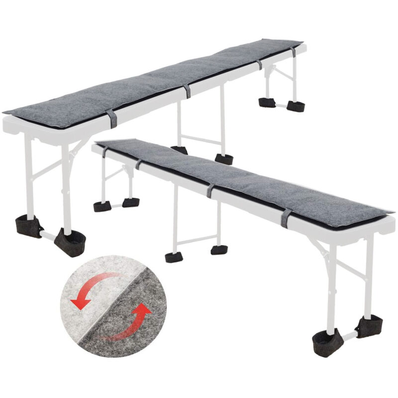 foto del prodotto set feltro cuscini reversibili panca birra 220cm 12 tappi protezione pavimento