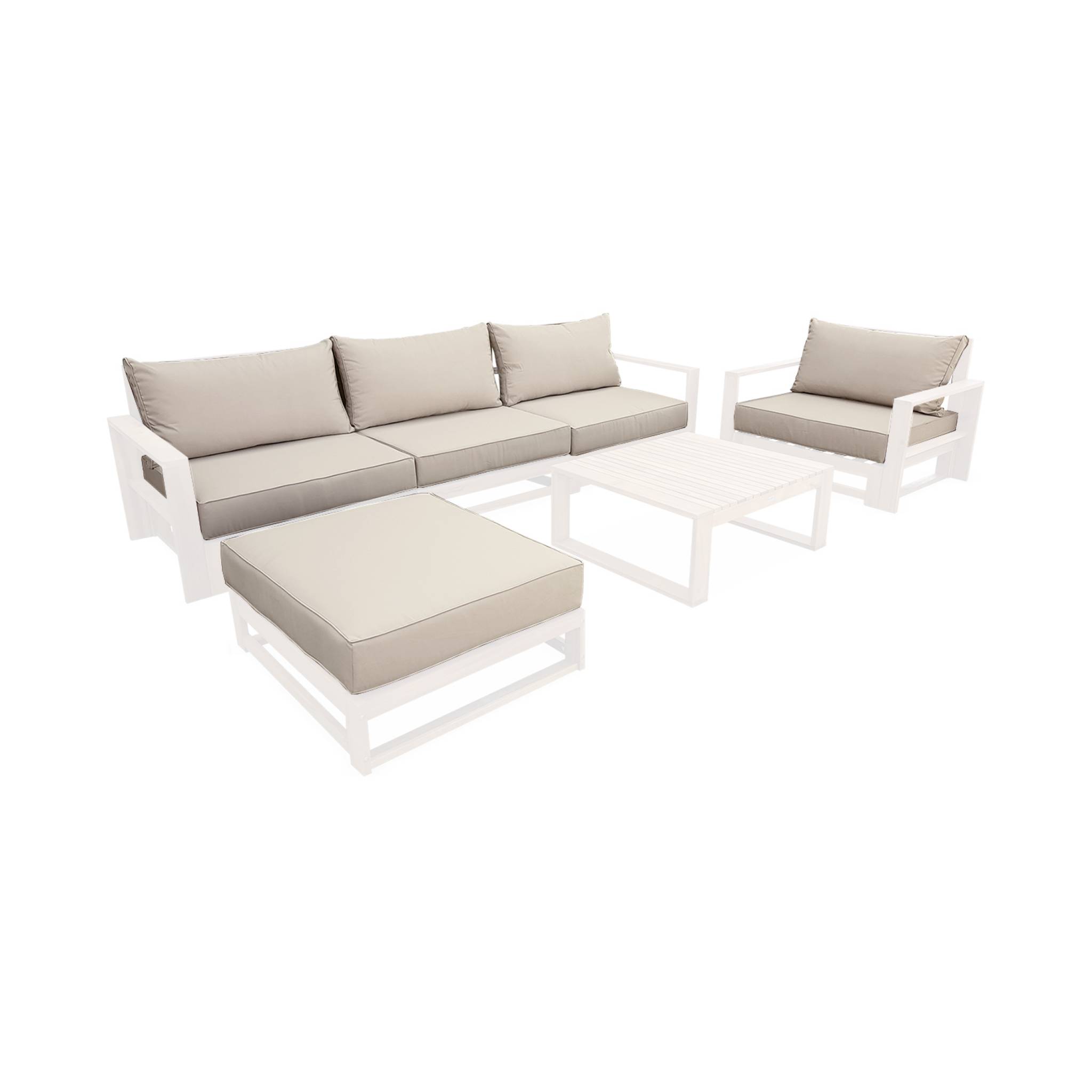 foto del prodotto set fodere per salotto mendoza, beige