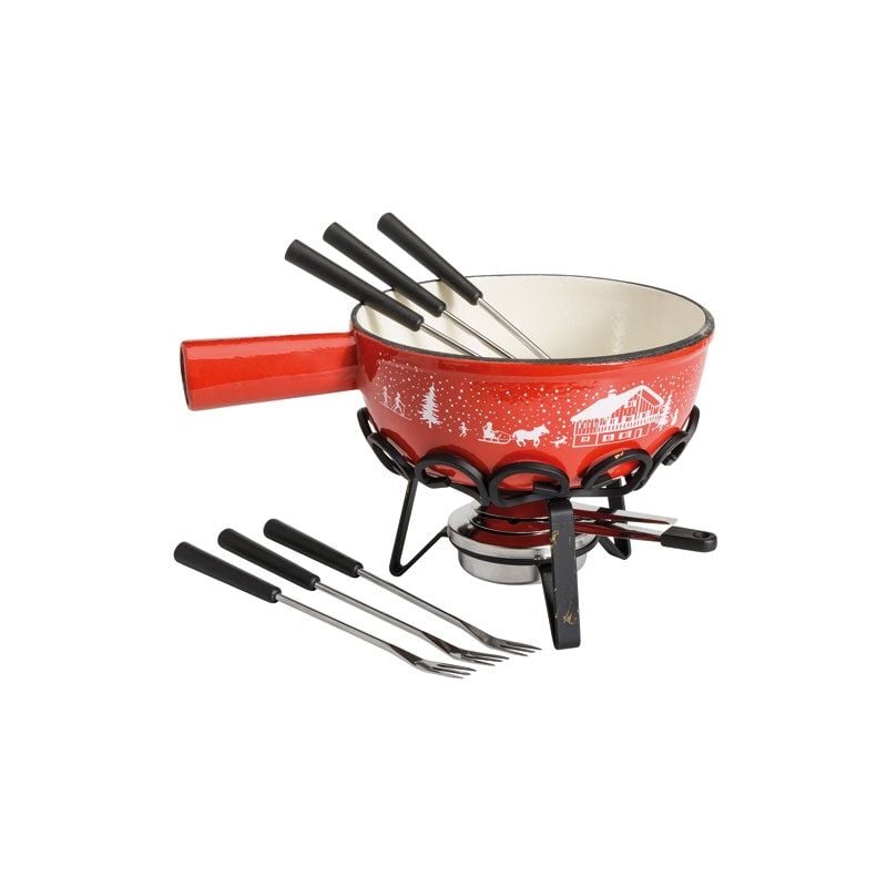 foto del prodotto set fonduta 6 forchette rosso sh c20r tableandcook