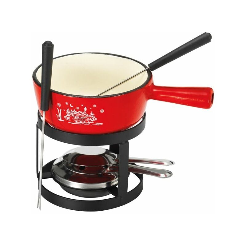 foto del prodotto set fonduta con 2 forchette rosse sh v611 tableandcook