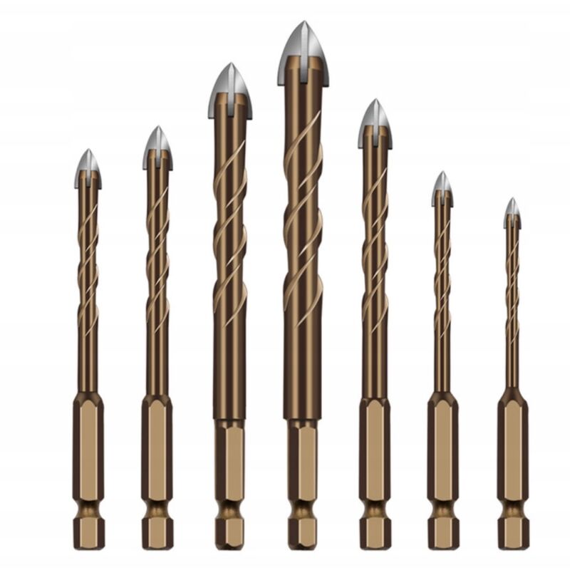 foto del prodotto set frese elicoidali per vetro, piastrelle e ceramica 7 pz. 3 12 mm