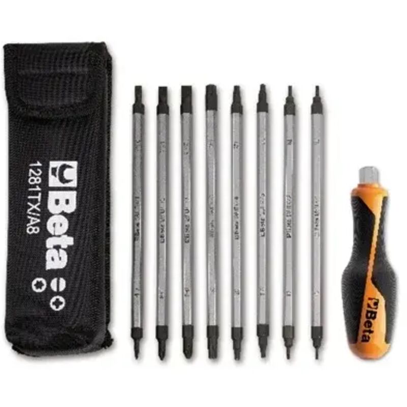 foto del prodotto set giraviti bivalenti e accessori beta 1281bg-tx a8