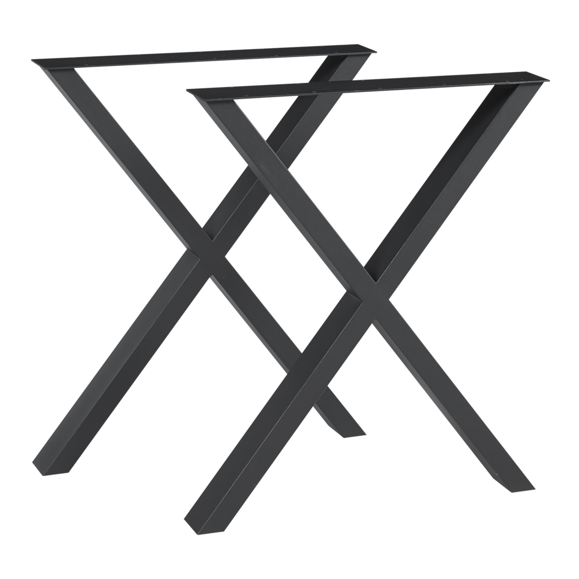foto del prodotto set greith di 2 gambe a x per mobili fai da te axl 72 x 59 cm in acciaio - nero en.casa