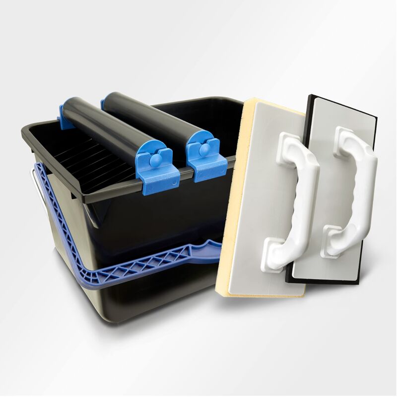 foto del prodotto set helpmate secchio in plastica da 12l idrospugna con rivestimento in gomma