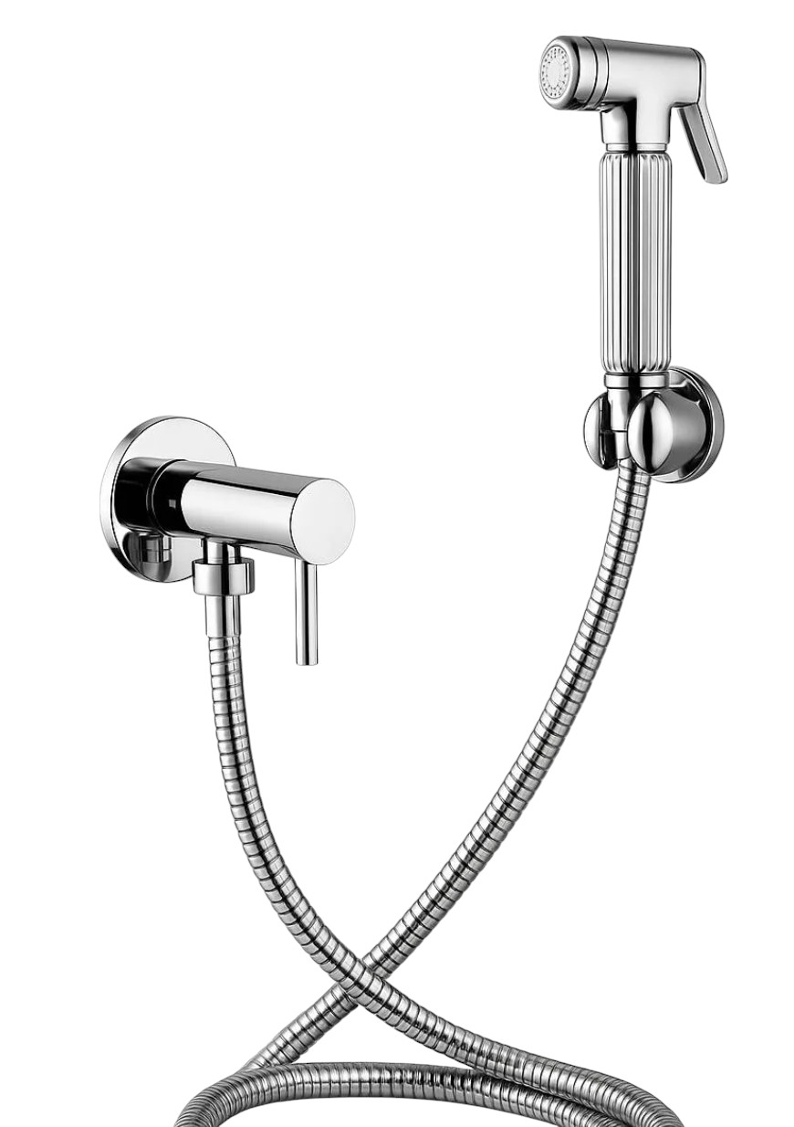 foto del prodotto set idroscopino con rubinetto tutto in ottone,flessibile 120 cm