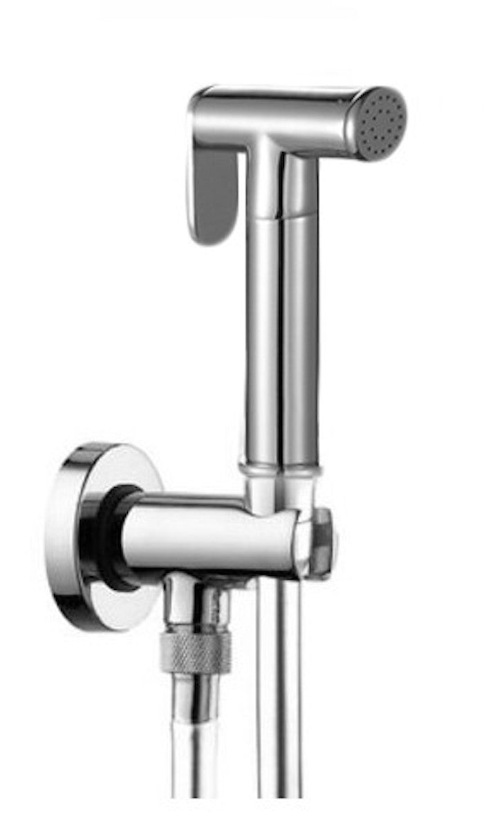 foto del prodotto set idroscopino , doccetta wc kit completo con flessibile silver 120 cm