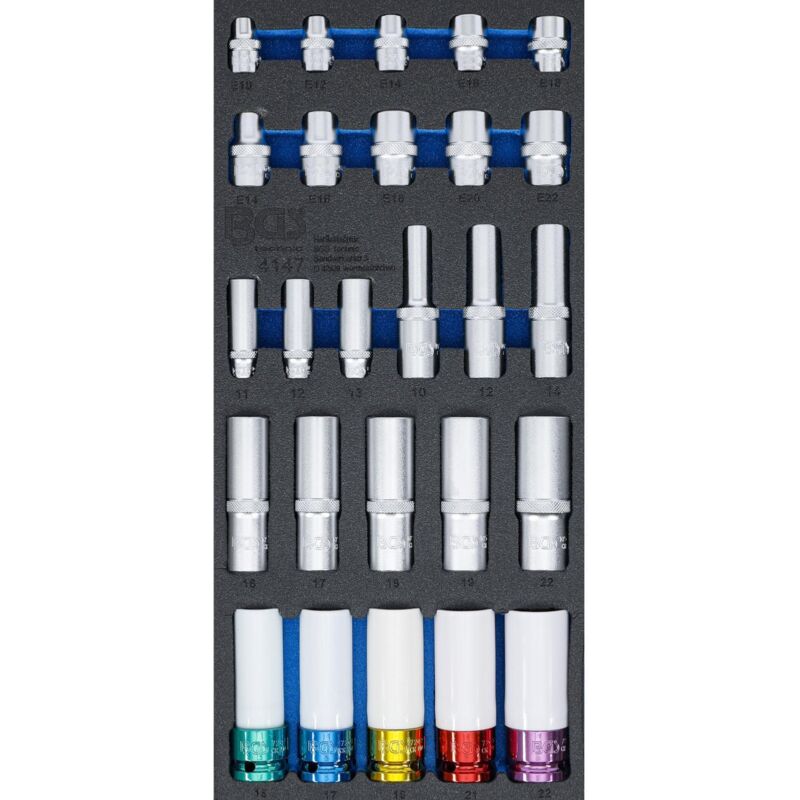 foto del prodotto set inserti 1 3 esagono lungo, profilo e torx bgs