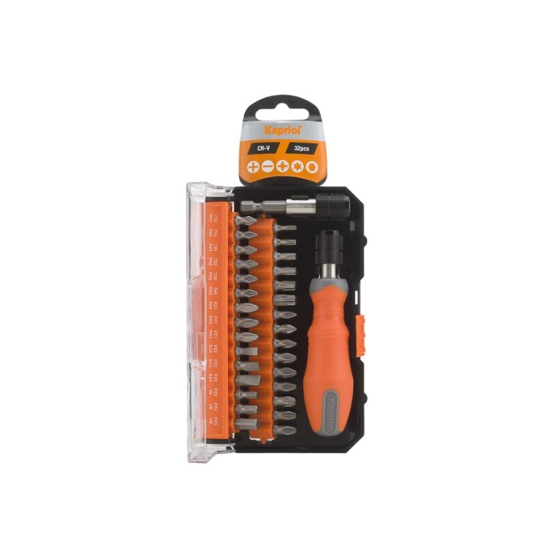 foto del prodotto set inserti impugnatura girevole 32 pz. con custodia plastica