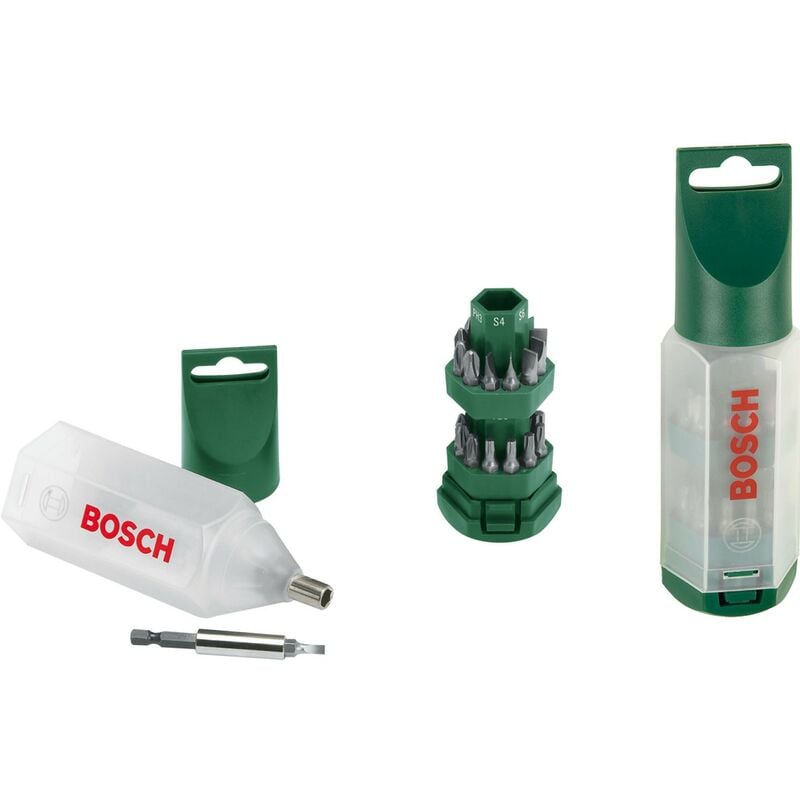 foto del prodotto set inserti per avvitatore 25 pezzi con portainserto e giravite bosch big bit 25 pezzi