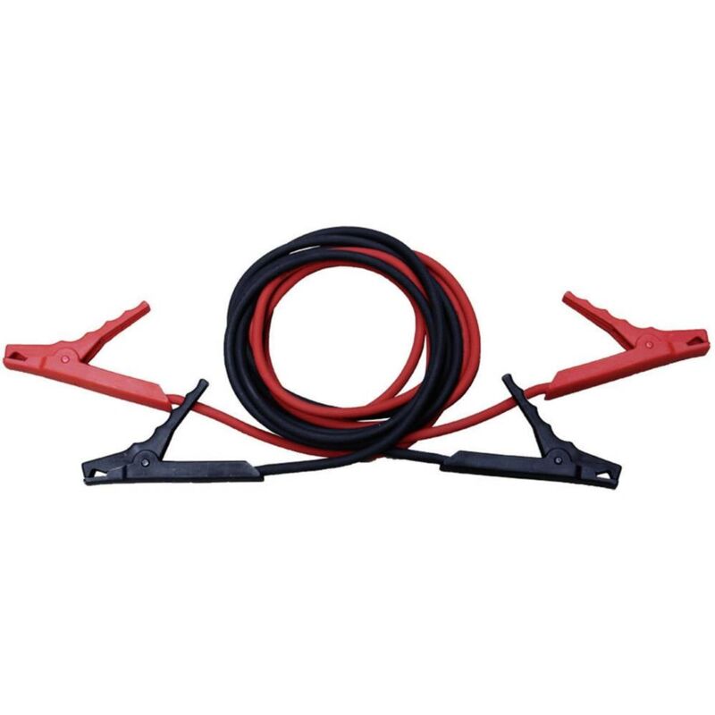 foto del prodotto set kkl25 cavi batteria per avviamento d emergenza 25 mm rame 3.50 m con pinze di plastica, senza circuito di protezi