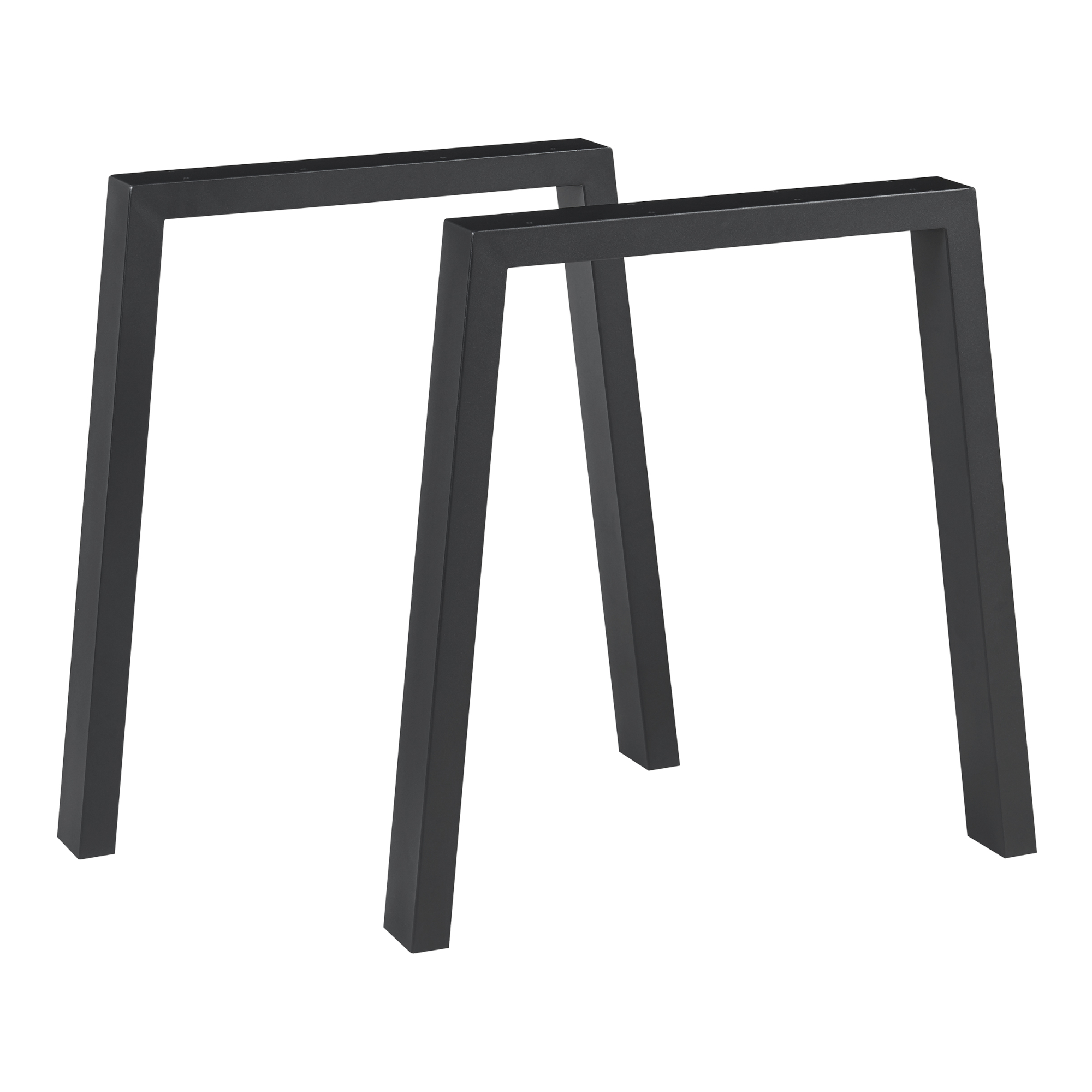 foto del prodotto set kraftisried di 2 gambe per mobili fai da te in acciaio altezza 72 cm nero en.casa 