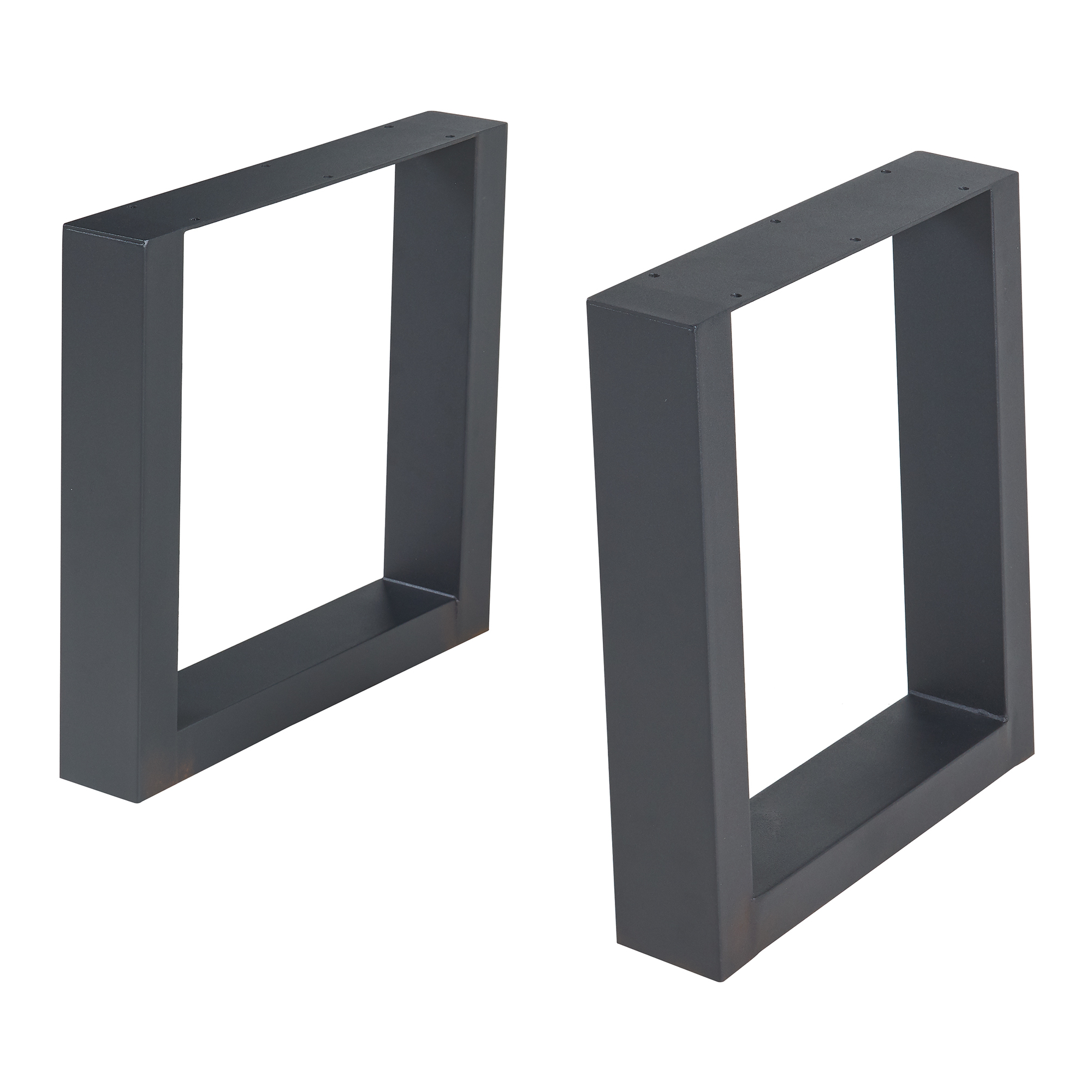 foto del prodotto set l lsfeld di 2 gambe quadrate per mobili 39 fai da te 39 in acciaio axl 40 x 43 cm nero en.casa 