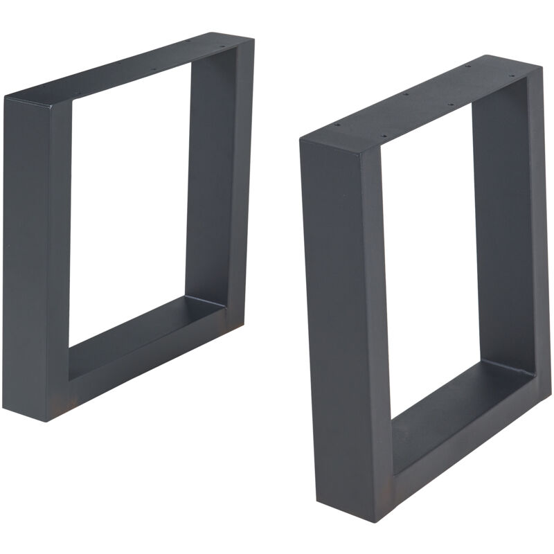foto del prodotto set l lsfeld di 2 gambe quadrate per mobili 'fai da te' in acciaio axl 40 x 43 cm - nero en.casa