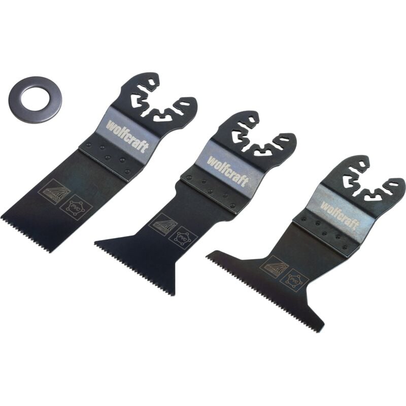 foto del prodotto set lame multifunzione per cartongesso standard , 3 pz, attacco universale, 8490000 wolfcraft