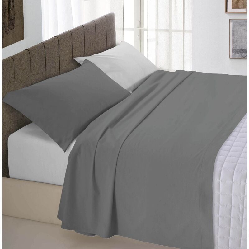 foto del prodotto set lenzuola letto singolo cotone natural color, lavorato in italia completo letto, lenzuolo sotto con angoli, telo sopra 90x200cm e federa con