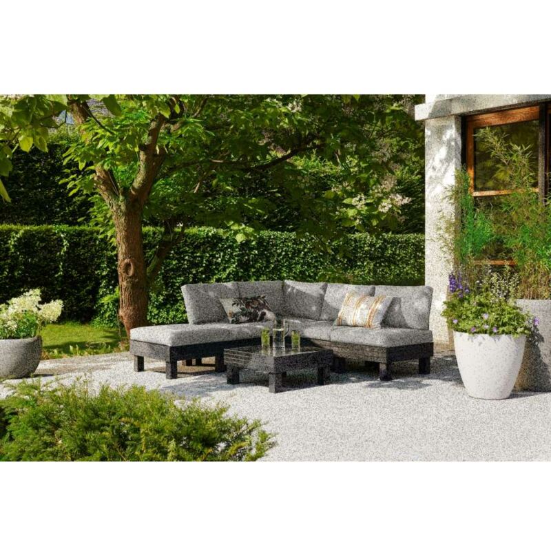foto del prodotto set lounge modulare elements grafite keter