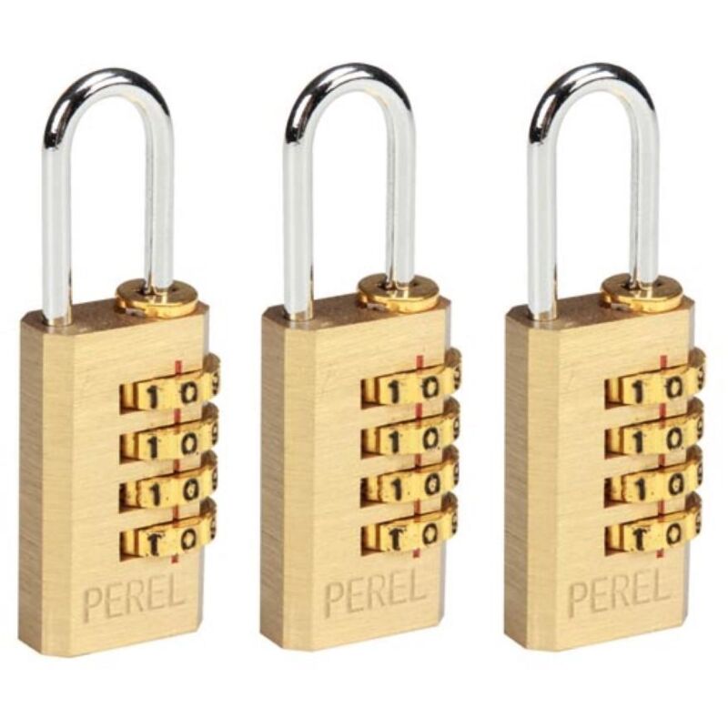 foto del prodotto set lucchetti combinati 3 x 20 mm