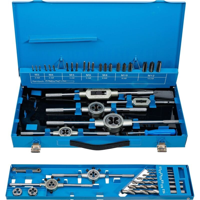foto del prodotto set maschi e filiere m3 m12 44 pz.