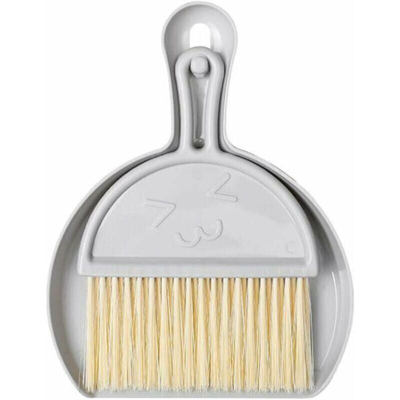 foto del prodotto set mini paletta e spazzatrice, scopa piccola e paletta set di spazzole da tavolo portatile strumenti per la pulizia raccogli briciole con setole